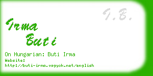 irma buti business card